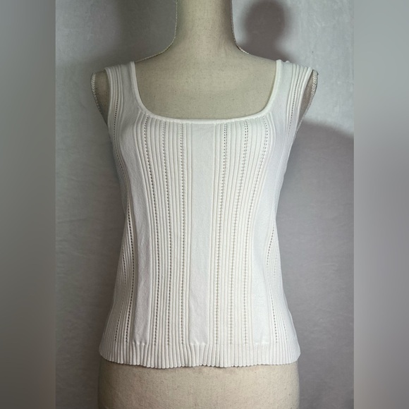 89th & Madison Off-White Tank Sweater Women’s Size Small - Picture 2 of 7